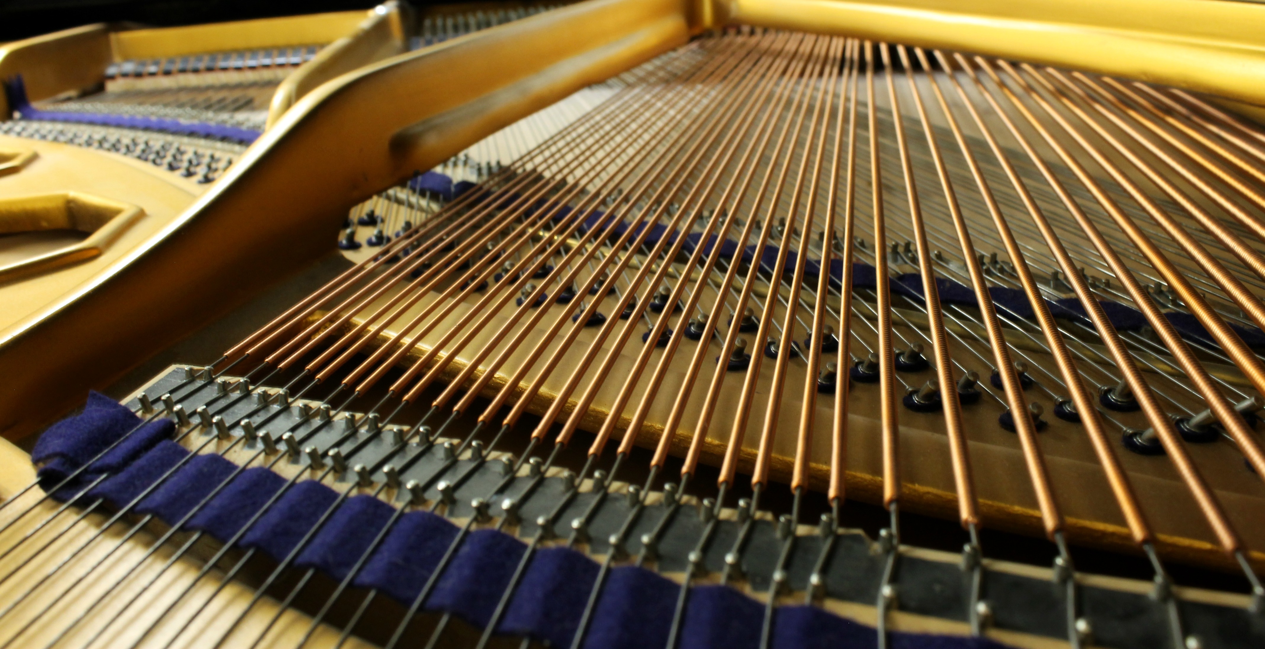 strings inside a piano